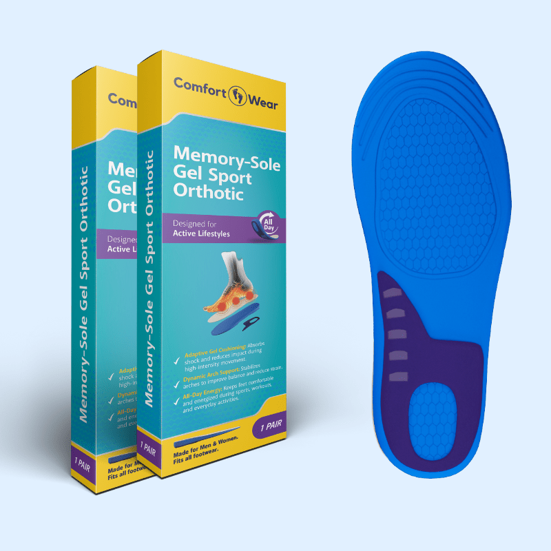 2 - Pack Memory - Sole Gel Sport Orthotic - ComfortWear