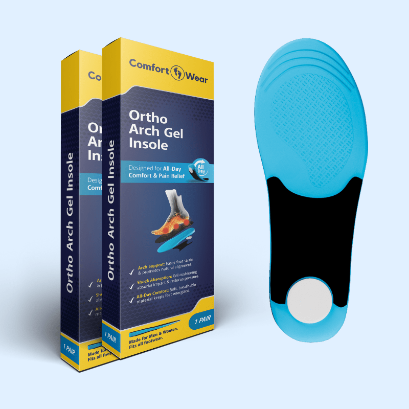 2 - Pack Ortho Arch Gel Support Insoles - ComfortWear