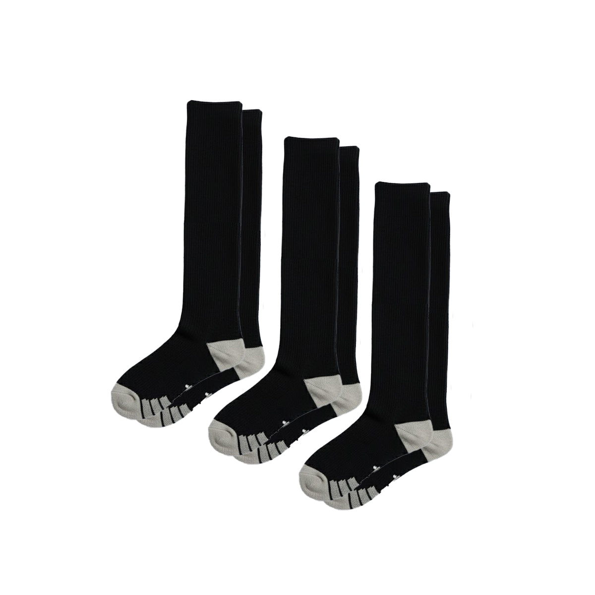 3-Pack All-Black Compression Sock Bundle