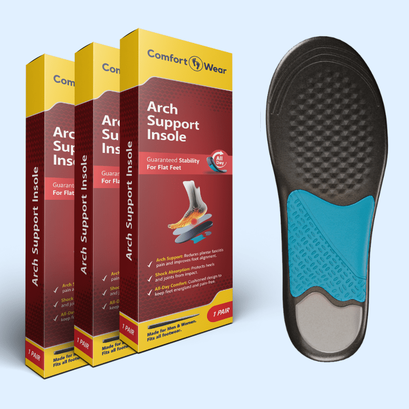 3 Pack - Arch Support Insoles - ComfortWear