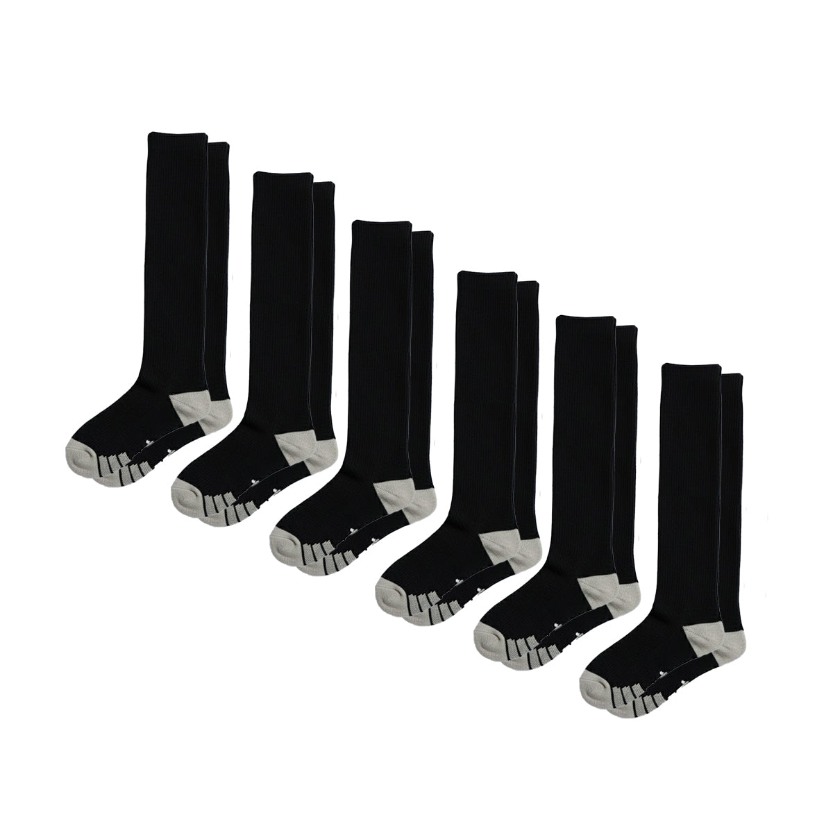 6-Pack All-Black Compression Sock Bundle