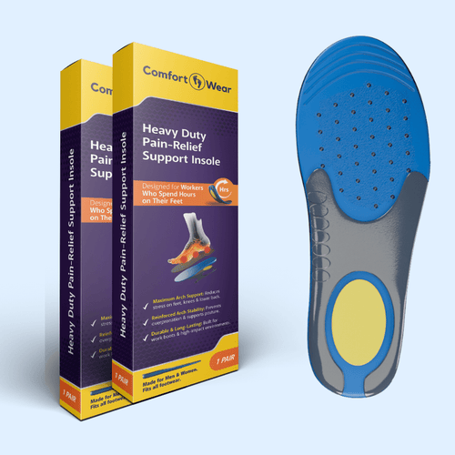 2 - Pack Heavy Duty Support Insole - ComfortWear