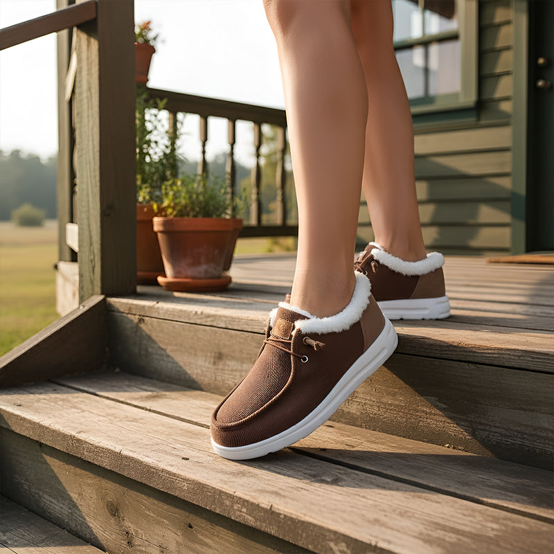 Chaussures classiques chaudes et confortables PERRY - Marron