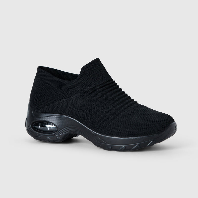 Breathable No - Tie Stretch Shoes - Black - ComfortWear