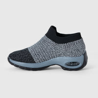 Breathable No - Tie Stretch Shoes - Grey - ComfortWear