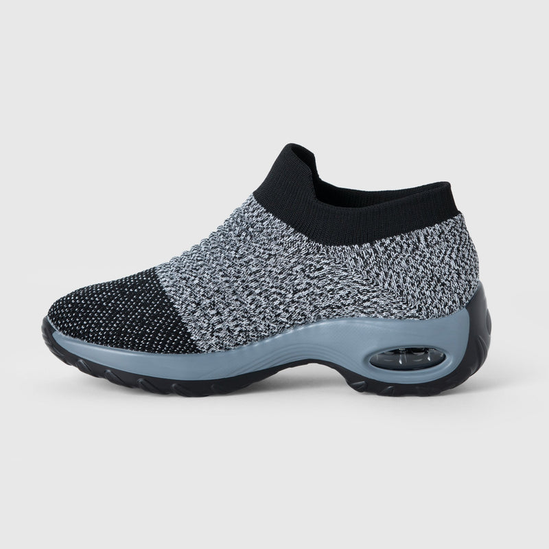 Breathable No - Tie Stretch Shoes - Grey - ComfortWear