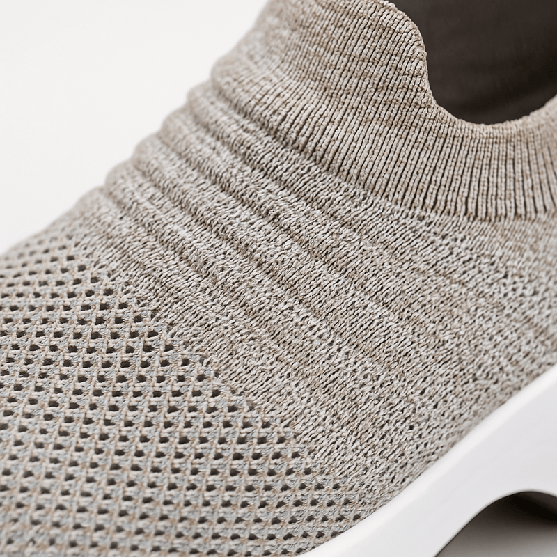 Breathable No - Tie Stretch Shoes - Khaki - ComfortWear