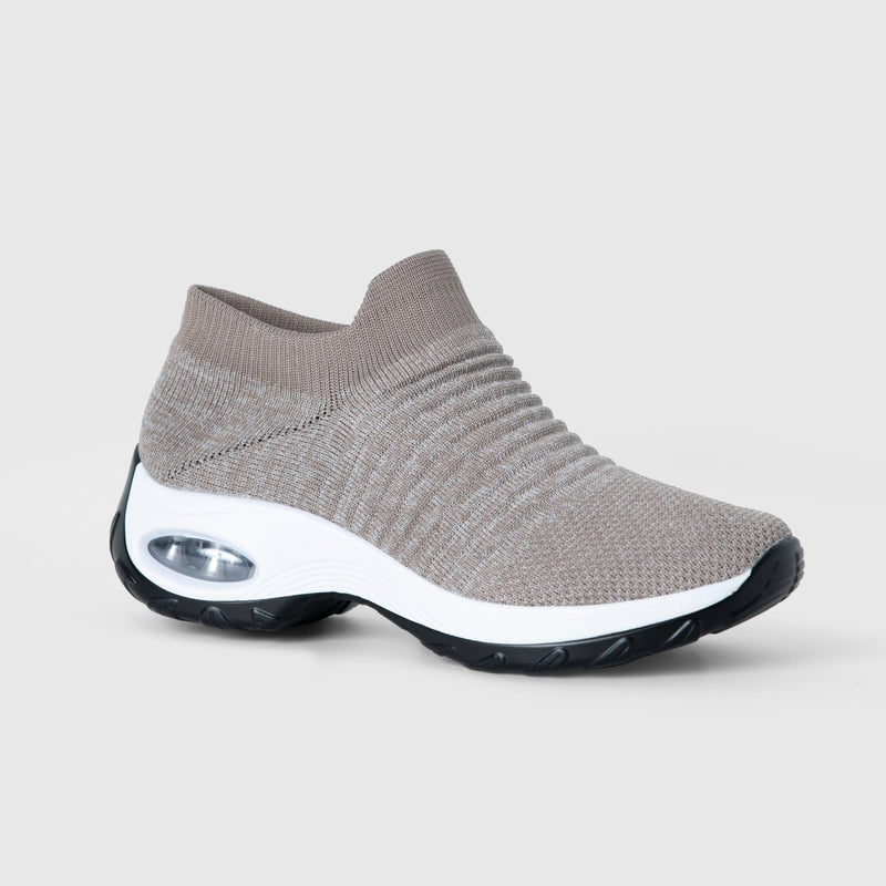 Breathable No - Tie Stretch Shoes - Khaki - ComfortWear