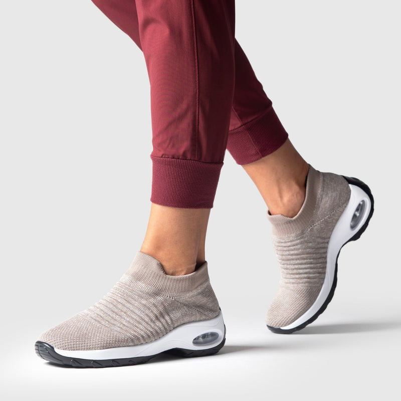 Breathable No - Tie Stretch Shoes - Khaki - ComfortWear