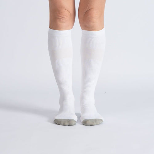 Compression Socks - White Grey - ComfortWear