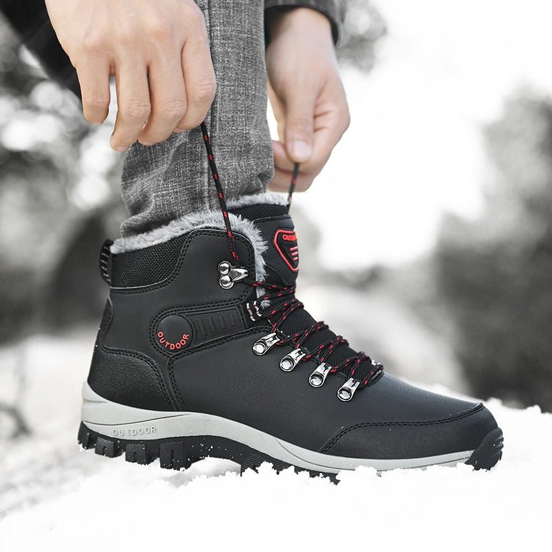Arctic Apex Men's Winter Boots - Black - ComfortWear Store
