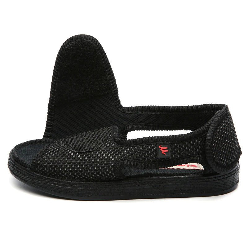 Coles Diabetic Wide Feet Sandals - Black - ComfortWear Store