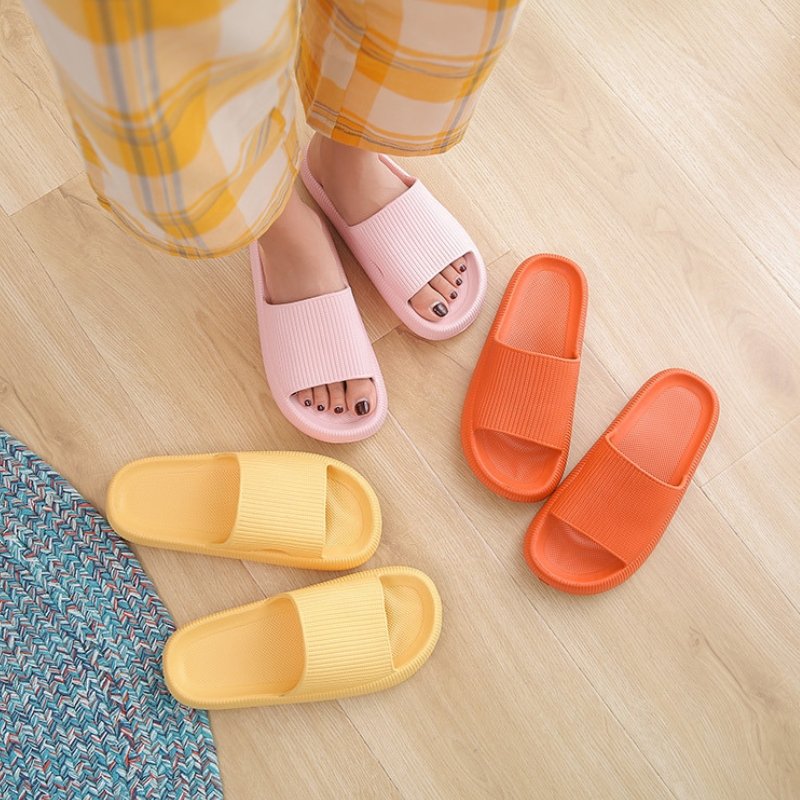 Heel Support Cushion Slides - Yellow - ComfortWear Store