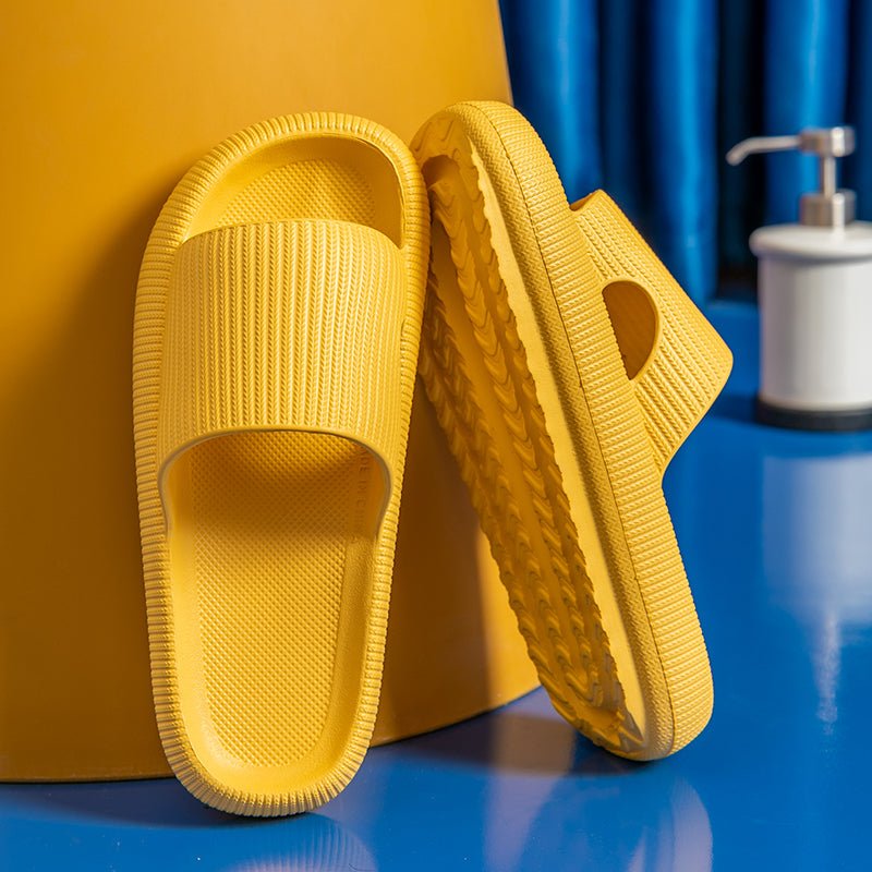 Heel Support Cushion Slides - Yellow - ComfortWear Store