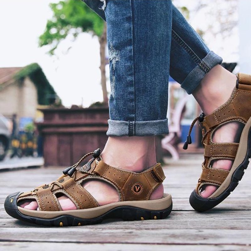 Men's High-Altitude Ortho Heel Strap Sandals - ComfortWear Store