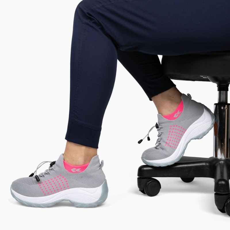 Ortho Stretch Cushion Shoes - Gray Pink - ComfortWear Store