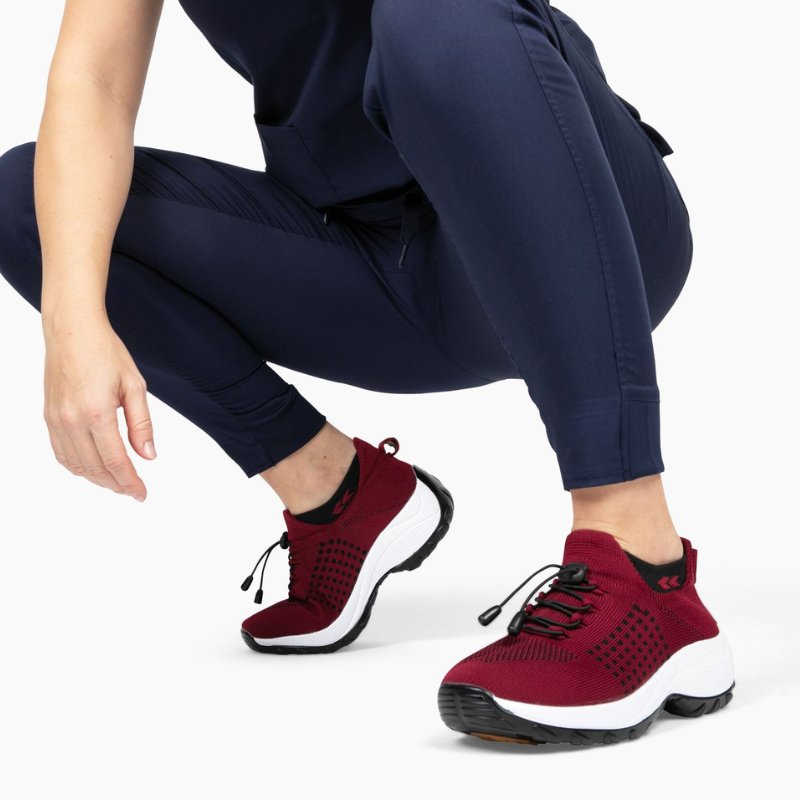 Ortho Stretch Cushion Shoes - Red - ComfortWear Store
