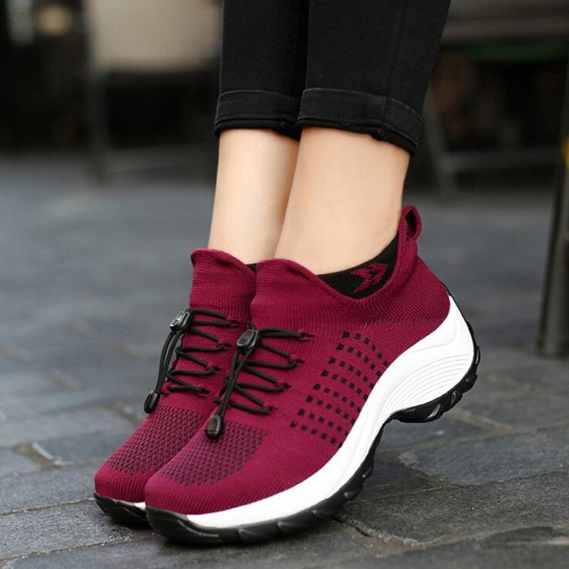 Ortho Stretch Cushion Shoes - Red - ComfortWear Store