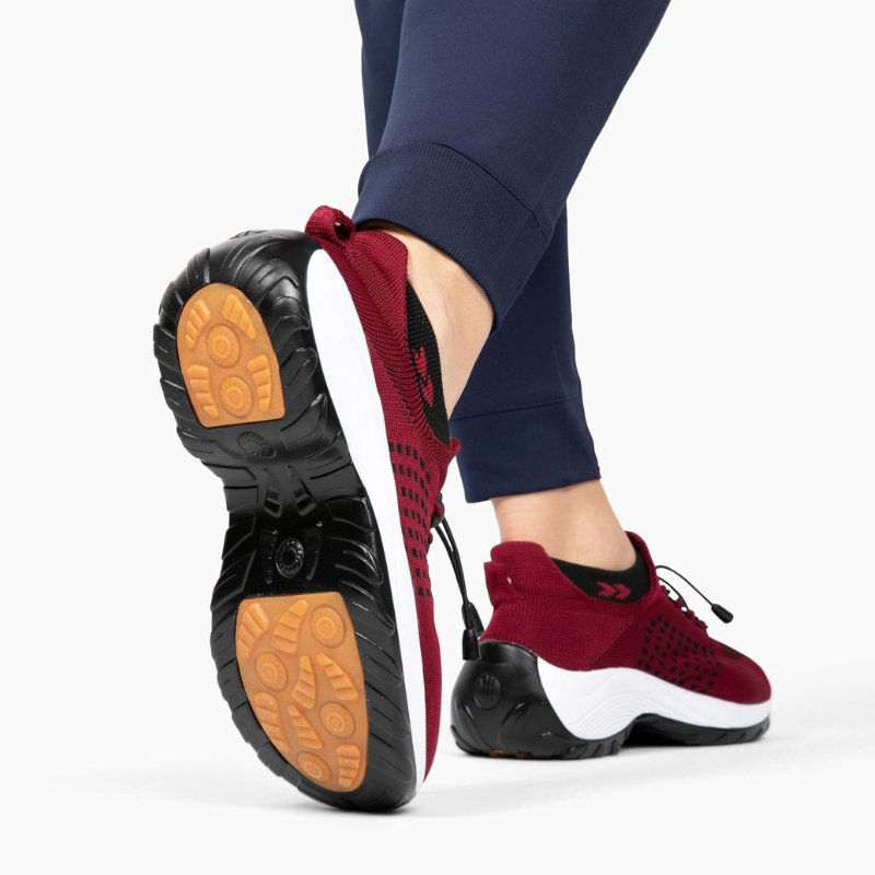 Ortho Stretch Cushion Shoes - Red - ComfortWear Store