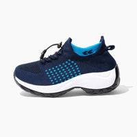 Ortho Stretch Cushion Shoes - White Blue - ComfortWear Store
