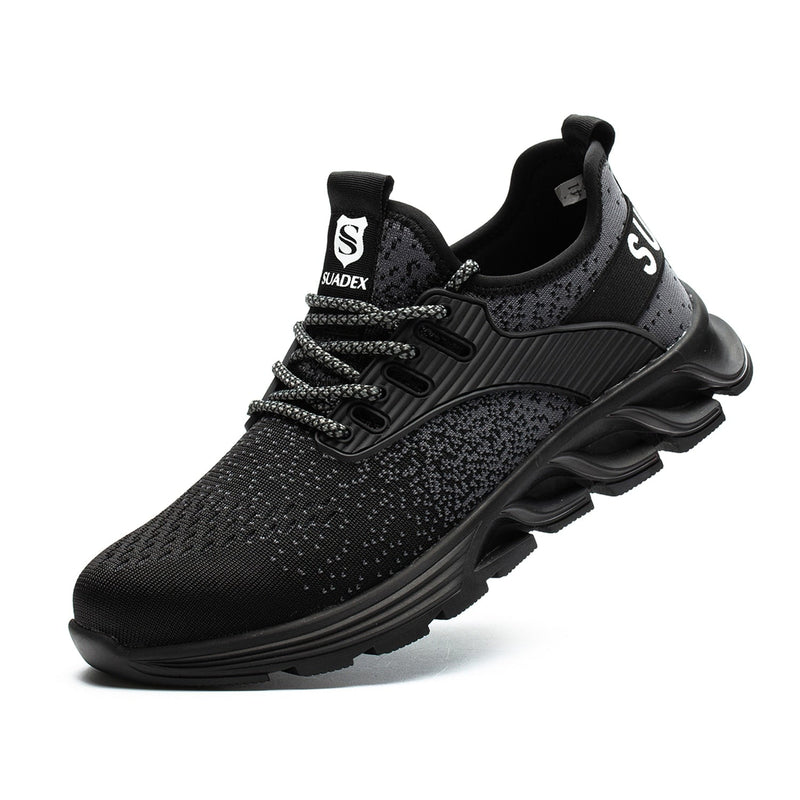 Orthopedic Reinforced Safety Steel Toe Boots - Black - ComfortWear