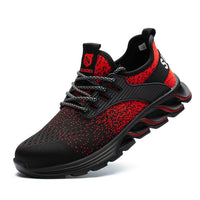 Orthopedic Reinforced Safety Steel Toe Boots - Red - ComfortWear